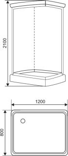 Душевая кабина Arcus style S-48 120х80х210